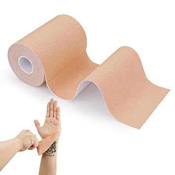 Tattoo Cover Up Tape, 3.9in x 16.4ft, Breathable Tattoo Cover Up Patch, Ultra Thin Elastic Cuttable Sticker, Ideal for Covering Big Tattoos Scar, Beige