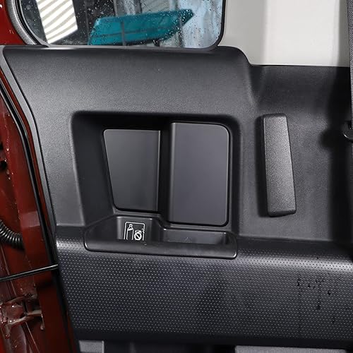 Miniatura 5 de LLKUANG Juego de moldura de protección de puerta interior de automóvil compatible con Toyota FJ Cruiser 2007-2021 ABS negro mate negro mate cubierta