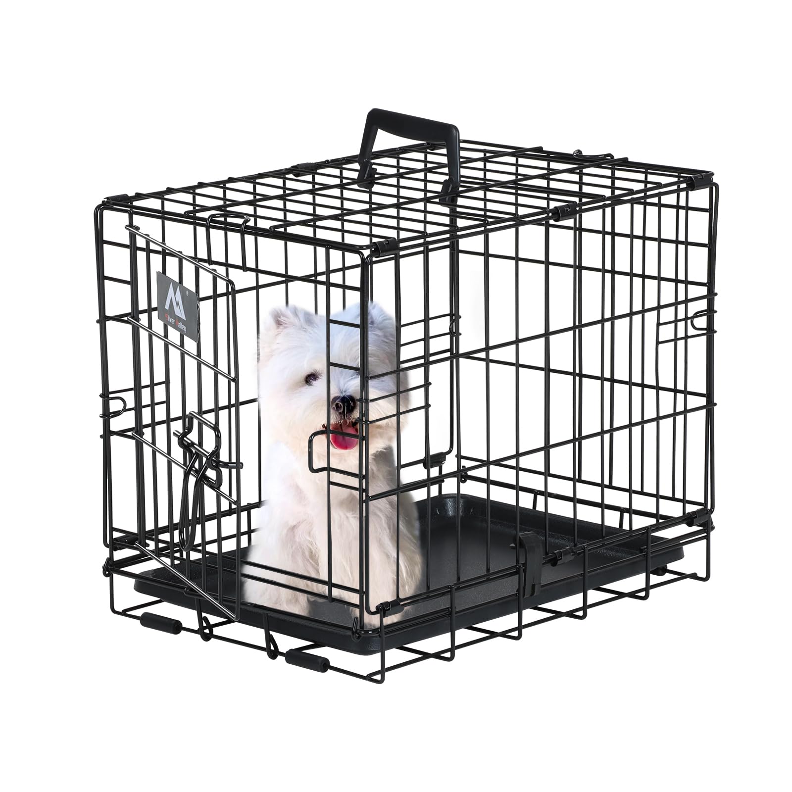 SILVER VALLEY Dog Crate Dog Cage from Small to Large, Pet Dog Puppy Cat Training Cage Crate with 1 Door Easy Clean Removable Plastic Tray (44.5cm L x 30.5cm W x 36.5cm H)
