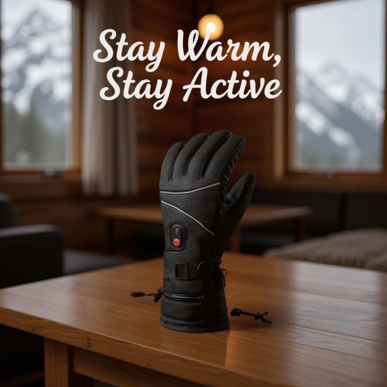 Guantes térmicos para hombre con batería recargable de 4000 mAh, guantes de invierno de calentamiento eléctrico para esquí, dedos compatibles con pantalla táctil, 3 niveles de calor, calefacción