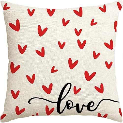 Miniatura 8 de AVOIN colorlife Funda de almohada roja para el día de San Valentín 12 x 20 pulgadas decoración de aniversario y boda para el sofá