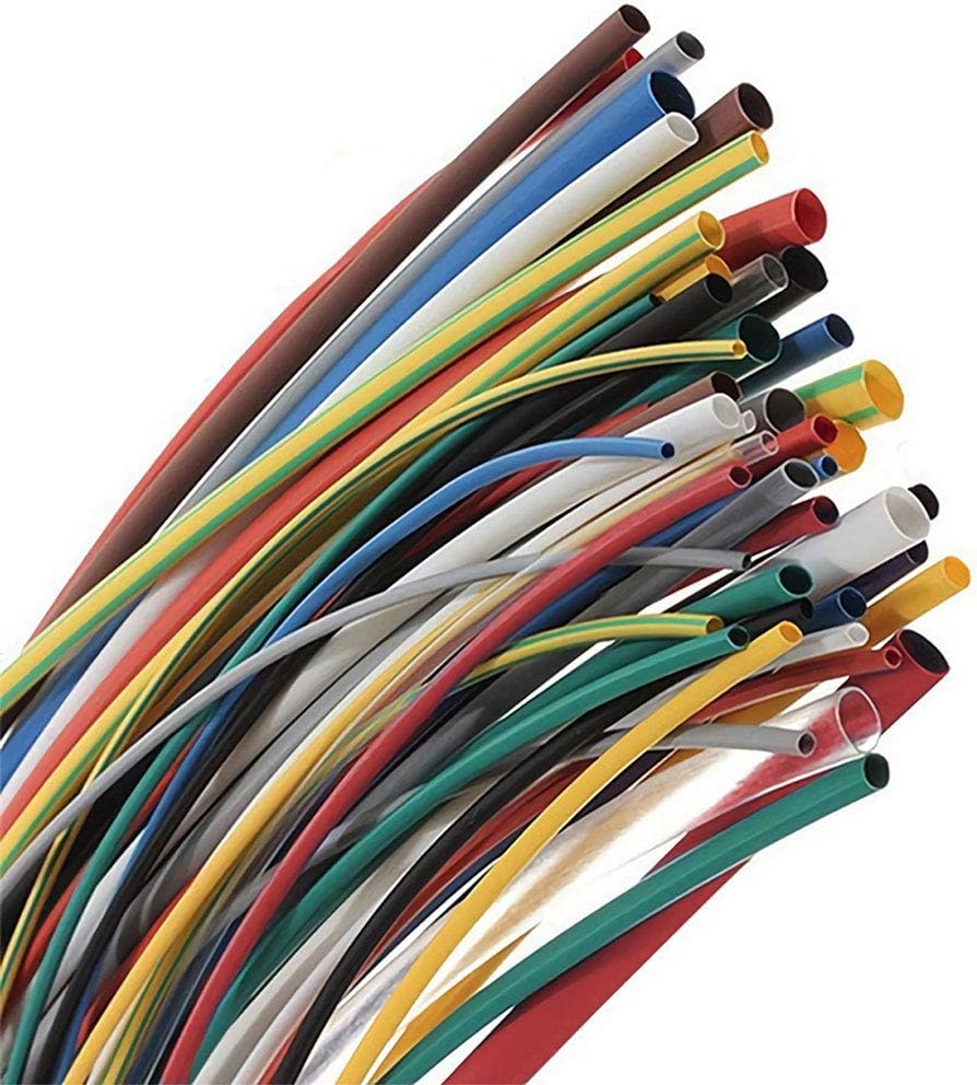 High Heat Shrink Tubing Tube - 2:1 Heat Shrink Ratio Flame Retardant 9 Color 6 Size 162 PCS in Transparent Plastic Box