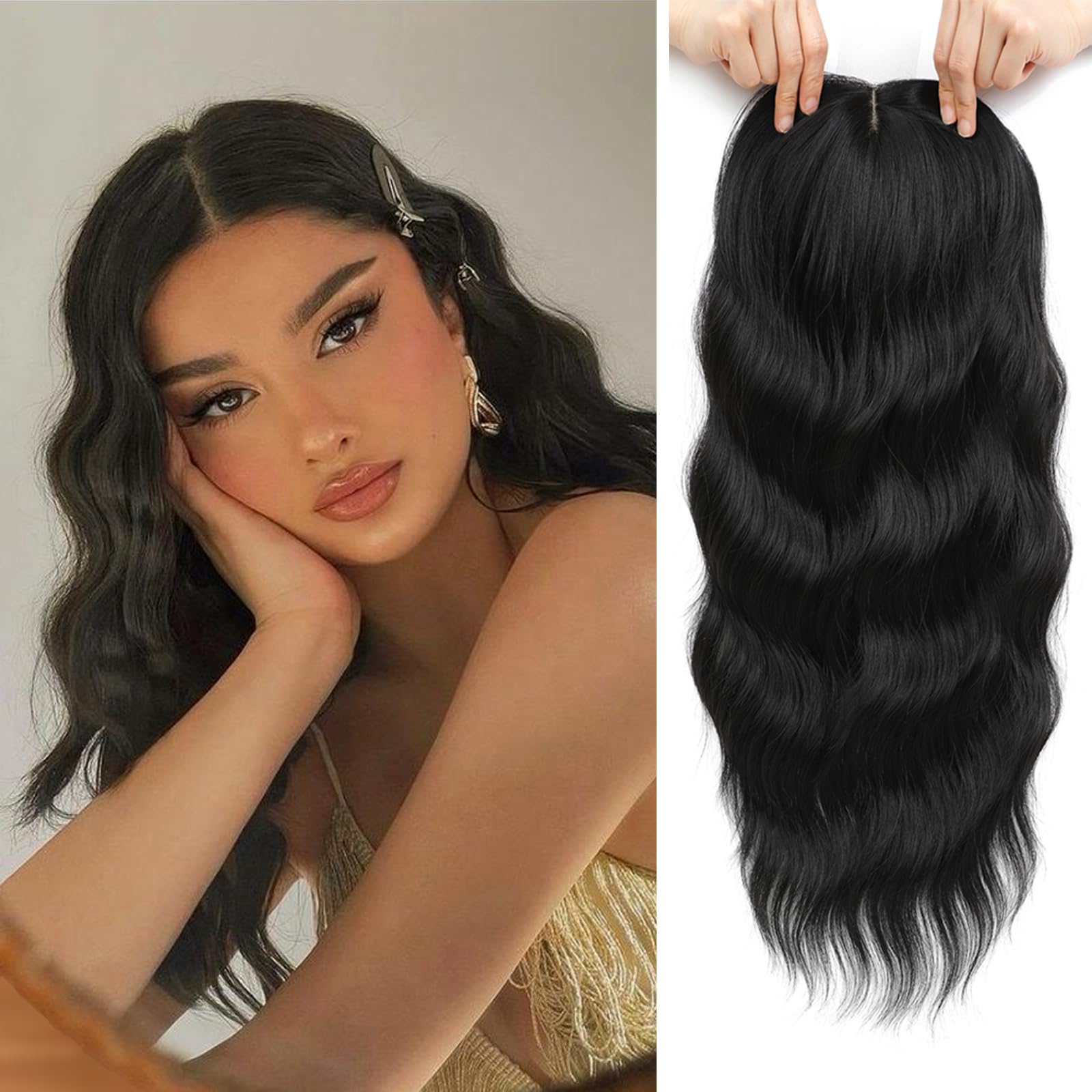 Hair (Natural Black, Side Bangs)