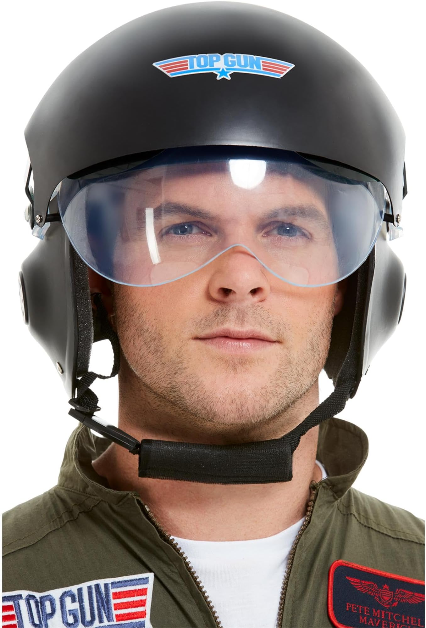 Smiffys Top Gun Deluxe Helmet, Multi-Colour, 42961