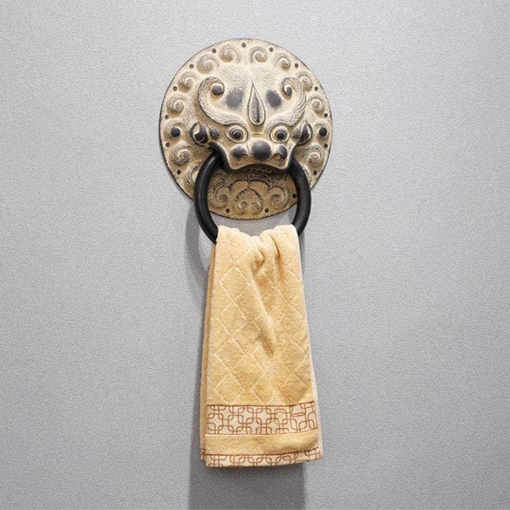Durable Creative Convenient Towel Holder,Round Style Wall-Mounted Towel Ring,Hanging Bathroom Storage Holder Accessories,Easy to Install Bathroom
