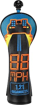 Golf Club Covers Funny Golf Head Covers, Golf Club Head Covers Driver Fairway Wood Hybrid Mallet Blade Putter Golf Club Headcover Protector Embroidered Leather