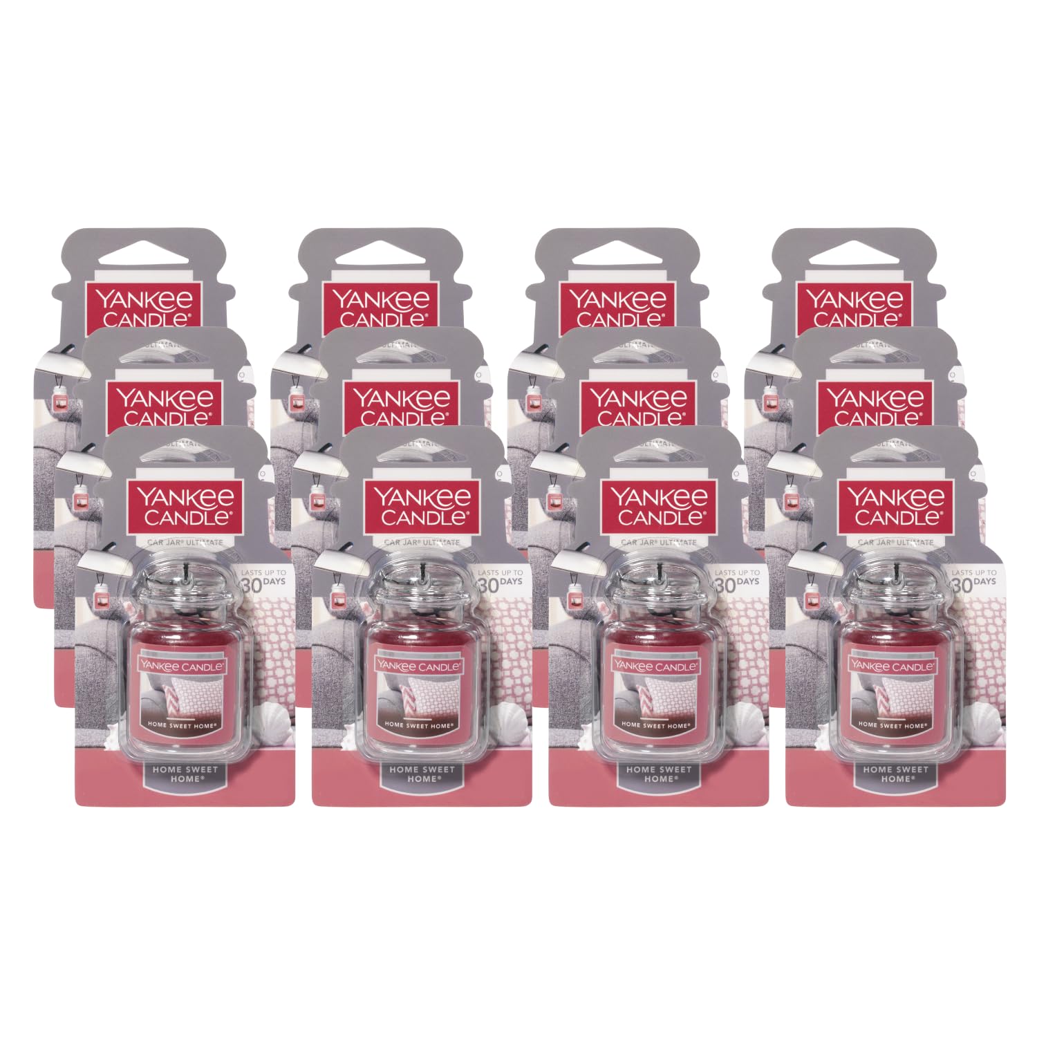 Yankee Candle Car Jar Ultimate, Home Sweet Home, 0.96 OZ (Pack of 12)