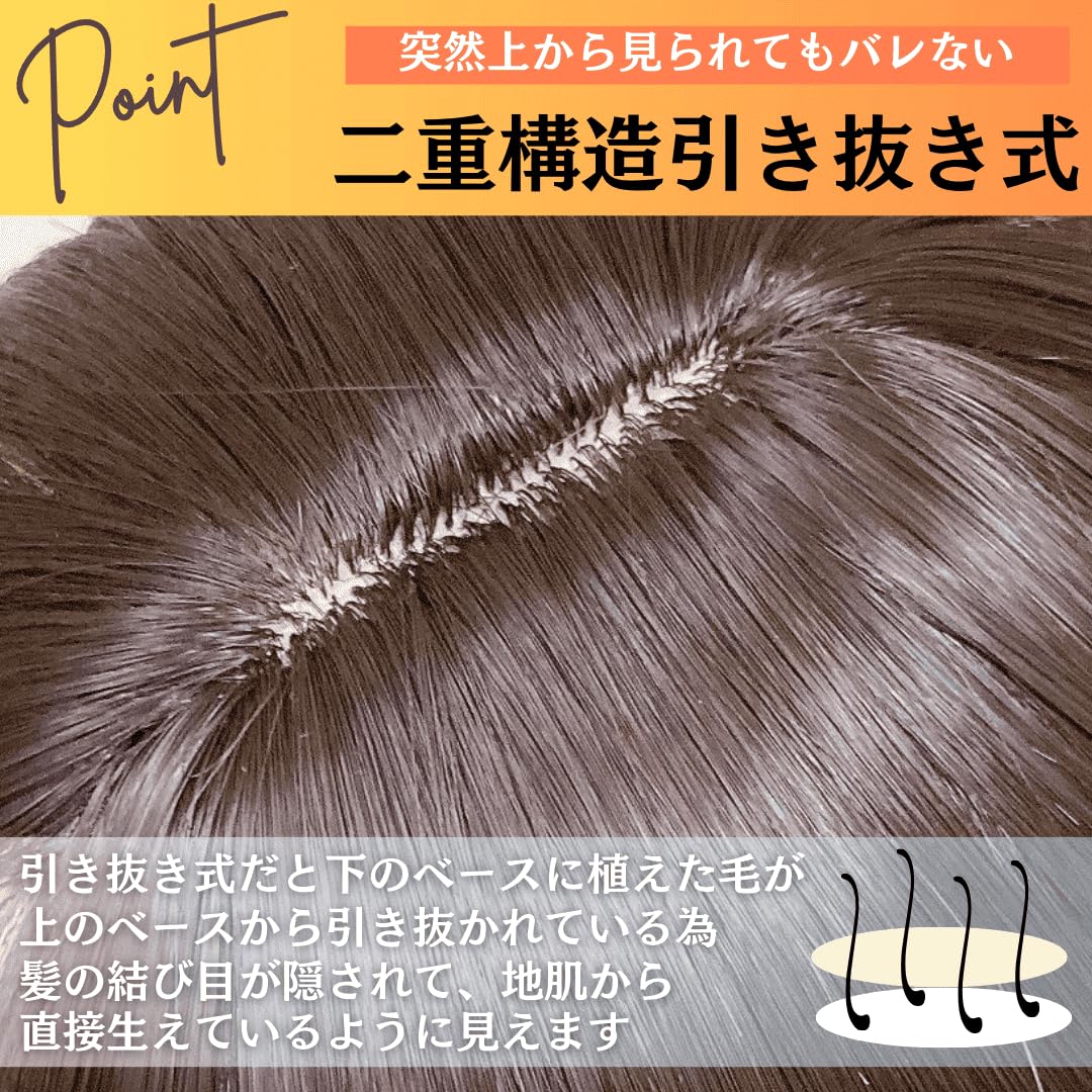 Amazon.co.jp: Luce brillare 部分ウィッグ ヘアピース トップピース 