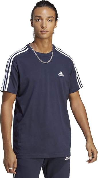 adidas Men's Essentials Single Jersey 3-Stripes Tee Short Sleeve T-Shirt Pack of 1