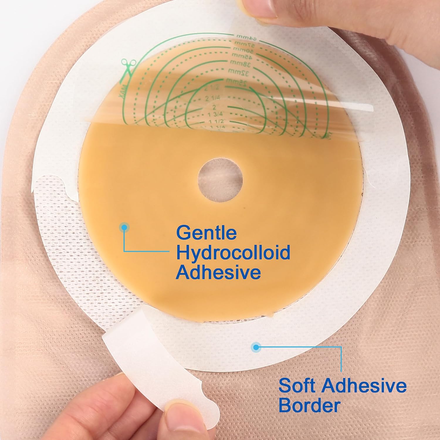 LotFancy Ostomy Bags One Piece Drainable, Secure Clamp Closure, 20 Pack Leak-Resistant Colostomy Ileostomy Pouches, Cut-to-Fit 1”–2.5”, with Hydrocolloid Barrier & Odor Filter