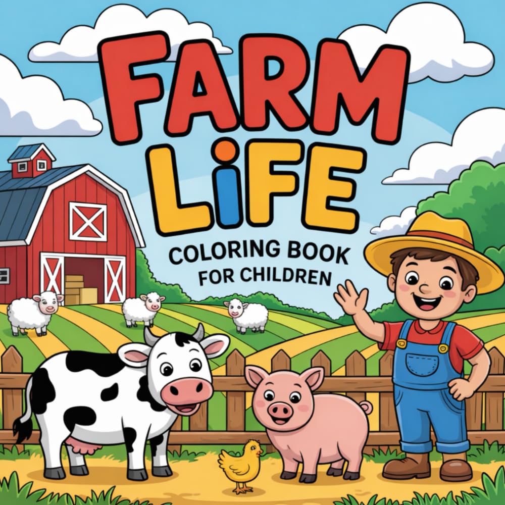 Farm life Coloring book for Children