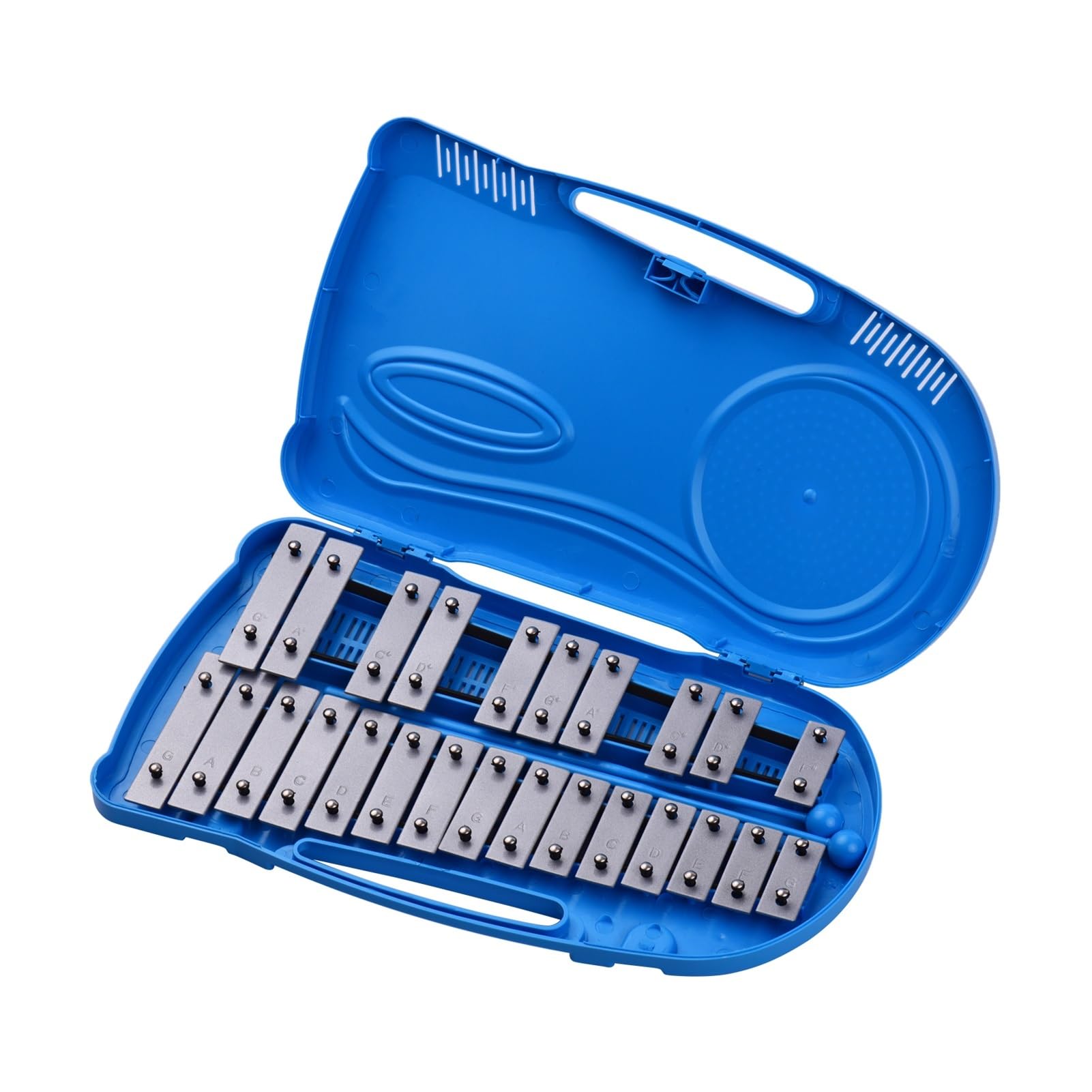xilófono Instrumento De Percusión De Xilófono Glockenspiel De 25 Notas Instrumento De Enseñanza Educativa Temprana con Caja De Plástico 2 Mazos