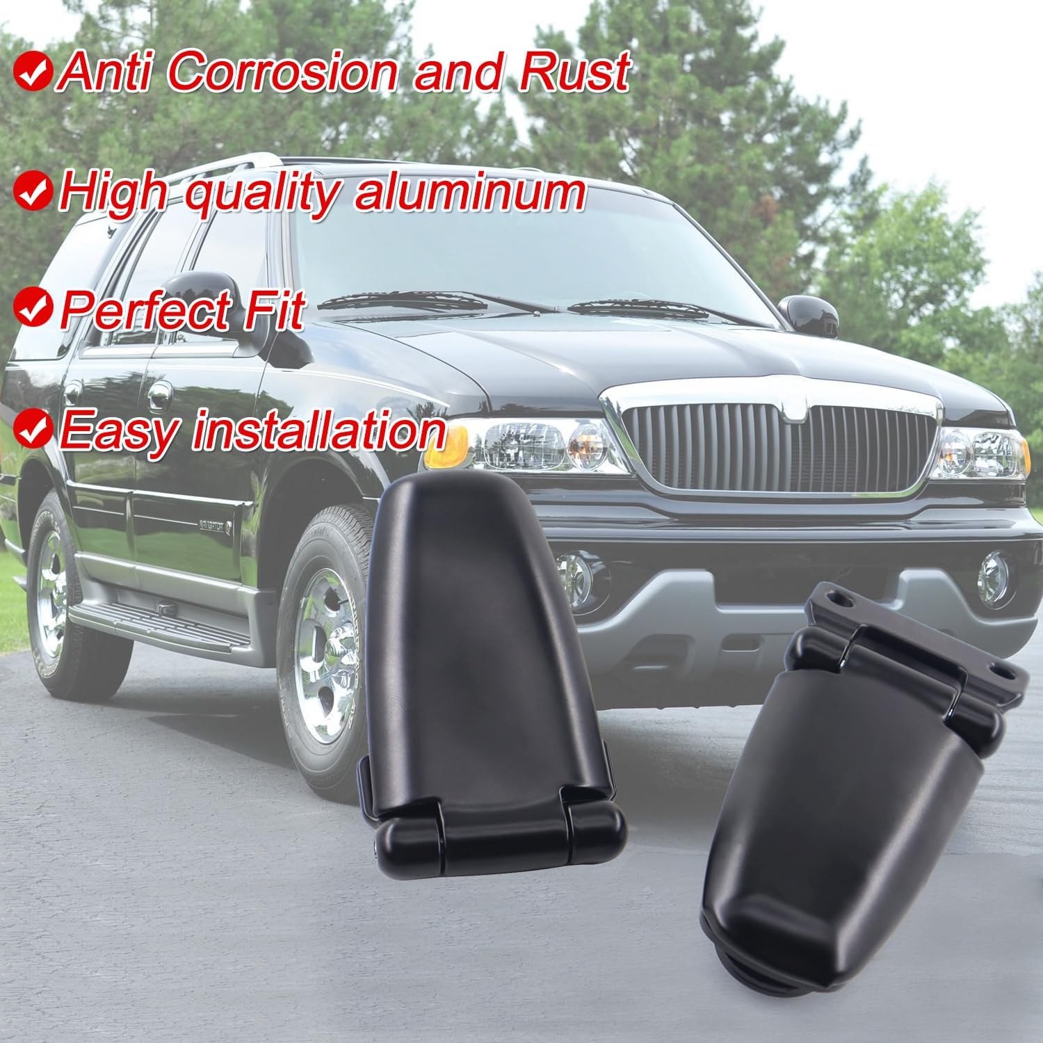 Rear Window Hinge Set Liftgate Glass Hinge Right & Left Replacement for 1997 1998 1999 2000 2001 2002 Ford Expedition Lincoln Navigator