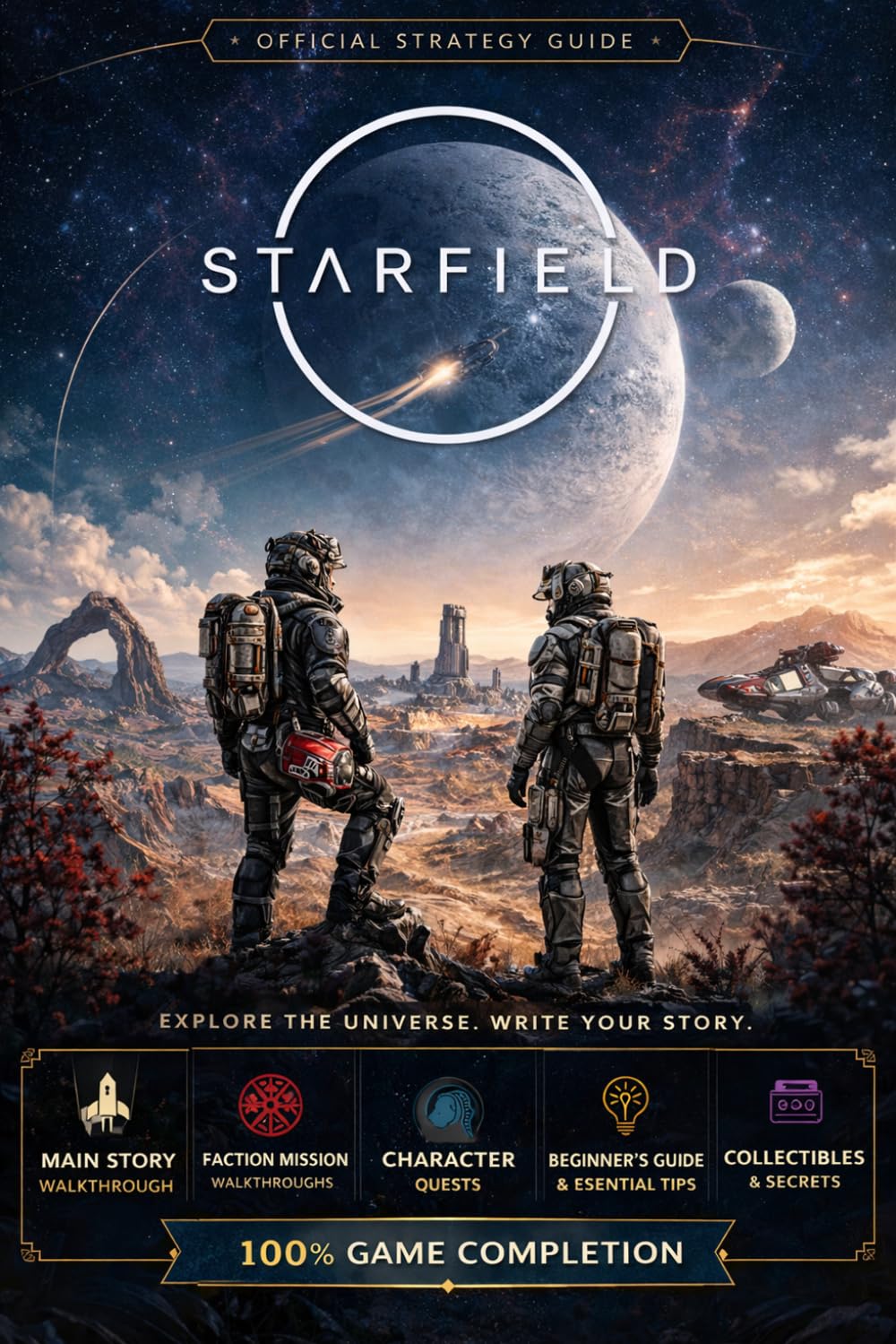 STARFIELD COMPLETE STRATEGY SURVIVAL GUIDE (Latest 2026 Edition): 100% Official Walkthrough, Planets, Ship Building, All Skills, Combat, NG+ Powers, Terran Armada Story DLC & More!