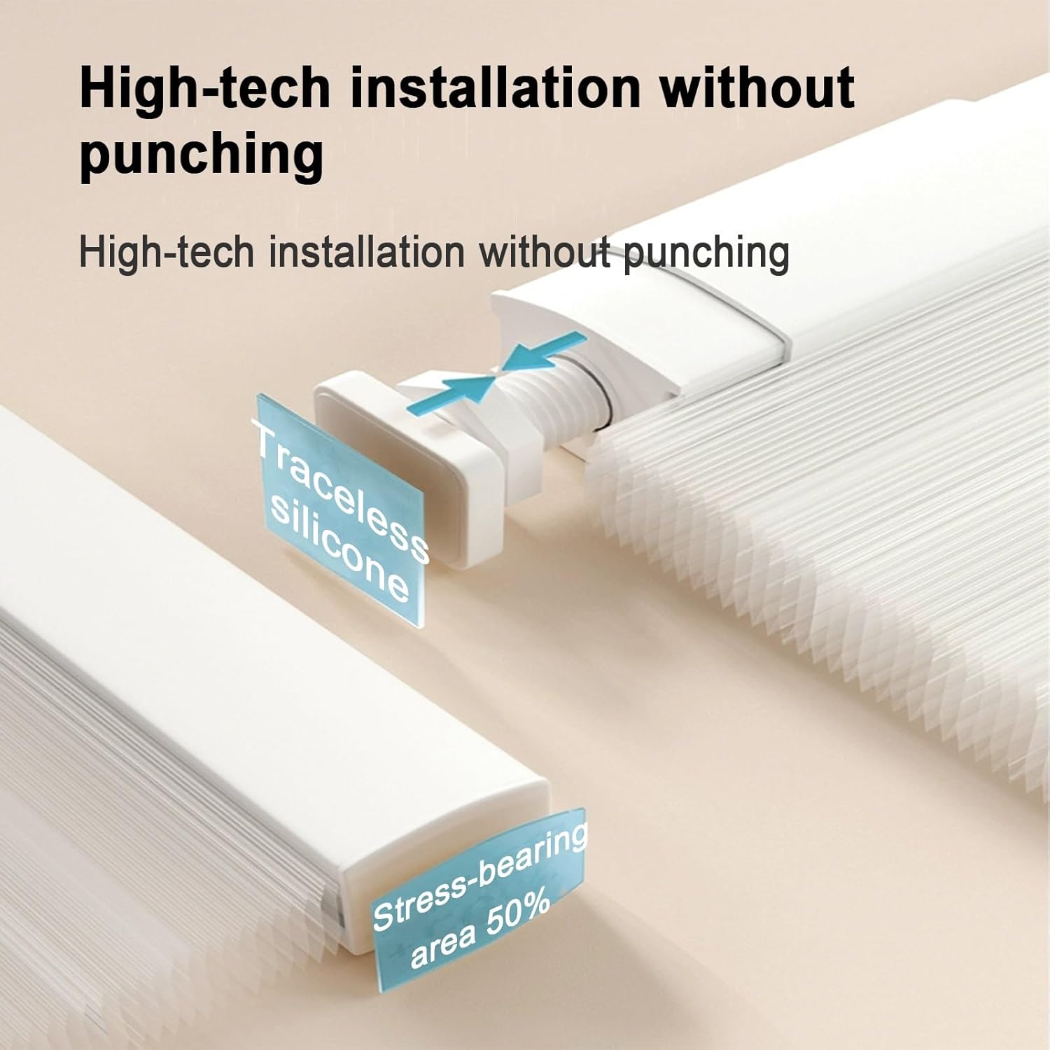 セルラーシェード、窓用遮光セルラーブラインド、寝室、リビングルーム、オフィス、キッチンに最適な防水ハニカムブラインド(Black,2