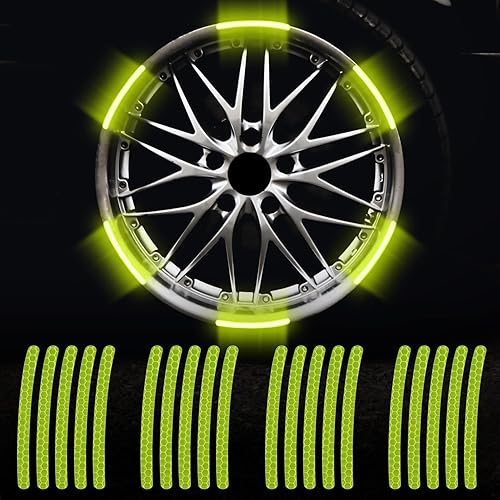 20 piezas de calcomanías reflectantes para llanta de automóvil, calcomanías reflectantes para automóvil, calcomanías para automóvil, calcomanías