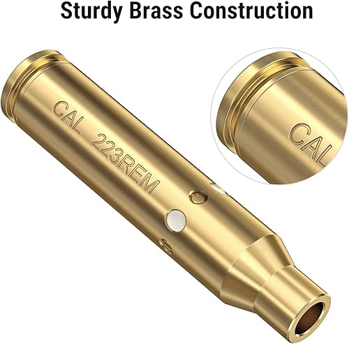 Miniatura 4 de EZshoot Bore Sight 0.354 in223 0.219 in Boresighter láser rojo con 4 juegos de baterías