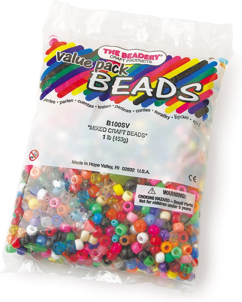The Beadery 1-Pound Bag of Mixed Craft Beads