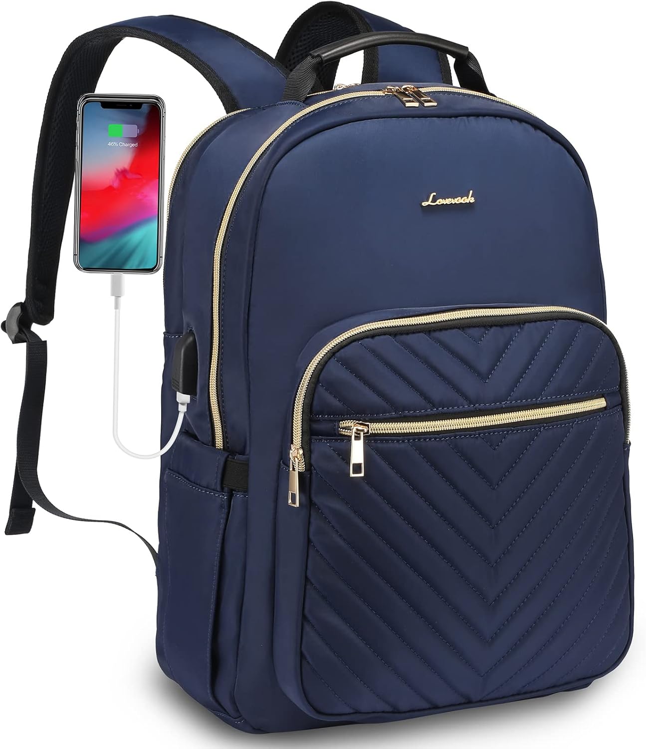 LOVEVOOK Laptop Rucksack Damen, 15,6 Zoll Laptoptasche Rucksack