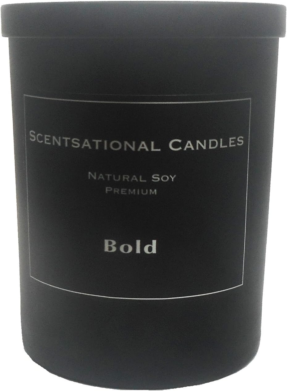 Scentsational Candles, Premium Soy (Man Candle) Bold, Black