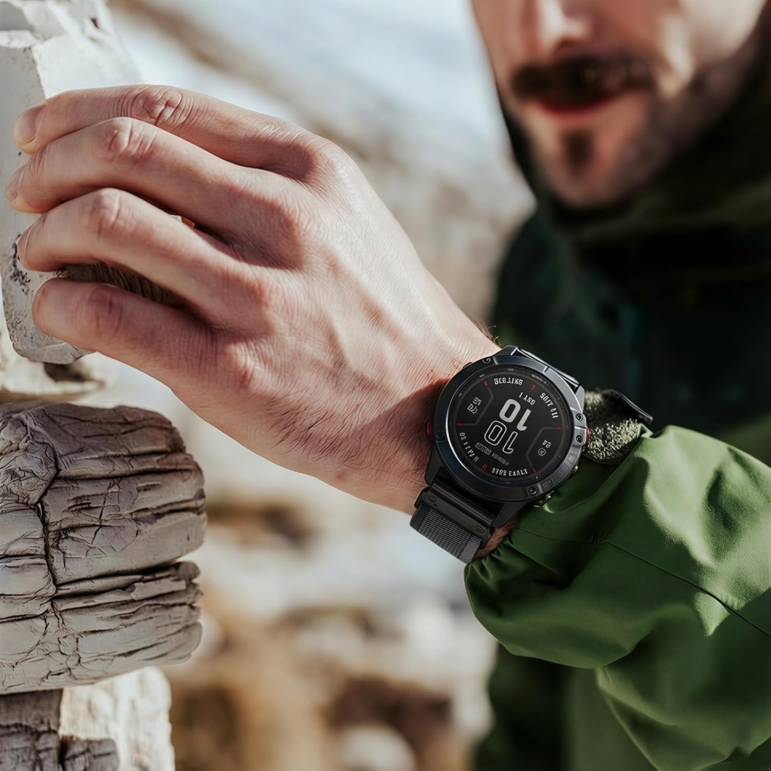 22mm Quickfit Nylon Loop Compatible with Garmin Fenix 7 6 5 Watch Band/Fenix 8 47mm Band/Fenix E 47mm/Fenix 5 Plus/Fenix 6 Pro/Fenix 7 Pro/Forerunner 955 965 945 935 - Image 7