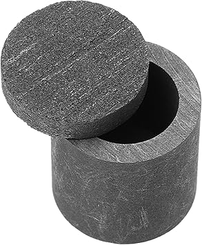 Adorainbow Small High Strength Graphite Melting Crucible with Lid for Household Melting Tool and Scientific Experiments, Shock Resistant Synthetic Material Crucible Suitable for Gold