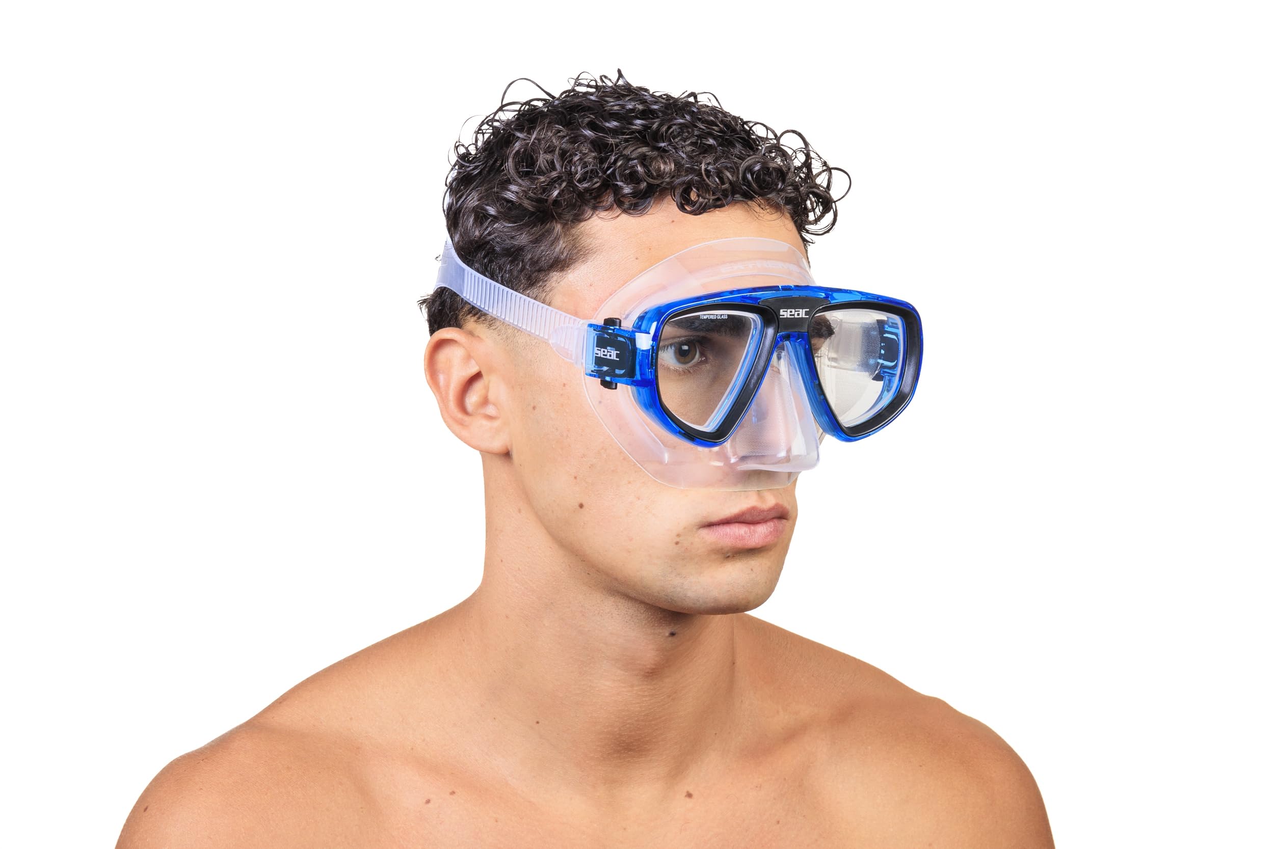 SEAC Set bis Extreme Dry - Set de Silicona para Buceo y Snorkel con Máscara y Snorkel con Sistema Dry Top y Válvula de Purga Unisex Adulto