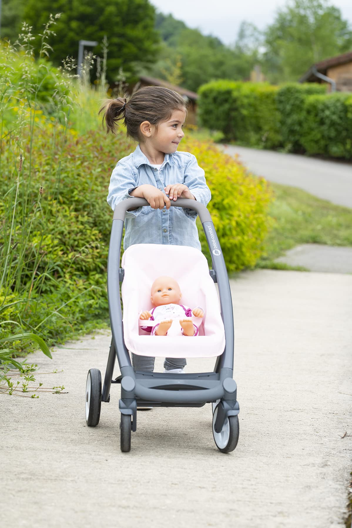Smoby Combi Silla+ Capazo Bebe Confort Rosa, Color (253116)