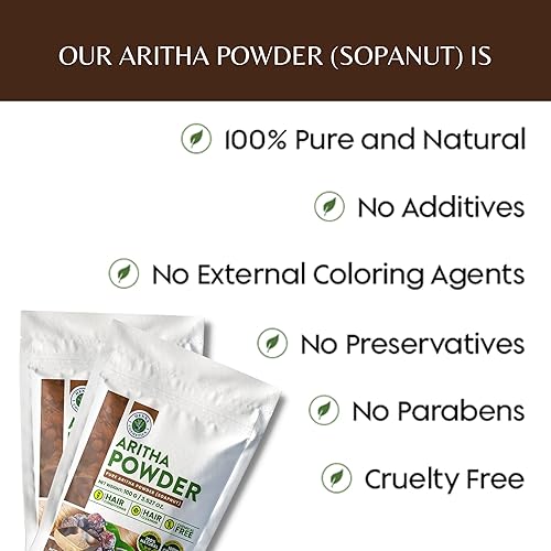 Miniatura 8 de Soapnut Powder (Aritha)  3.53 oz (3.23 onzas)  Acondicionador crudo, sin OMG, para cabello y piel  100% natural, puro, orgánico
