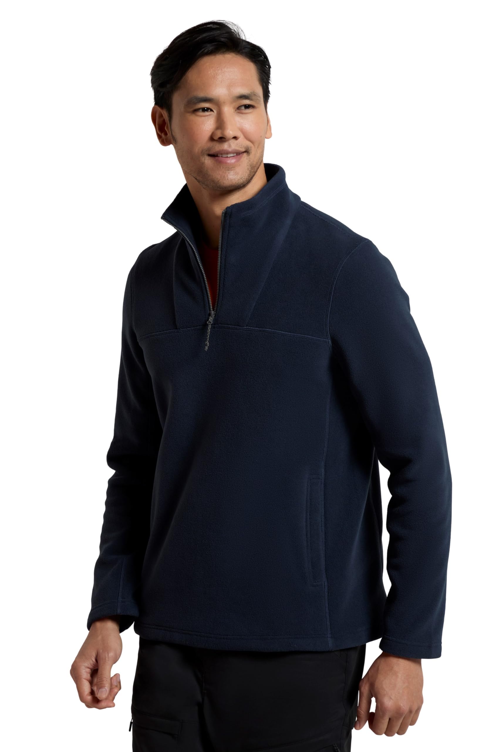 Mountain Warehouse Men's Blue Cedar Half Zip Fleece Xxs