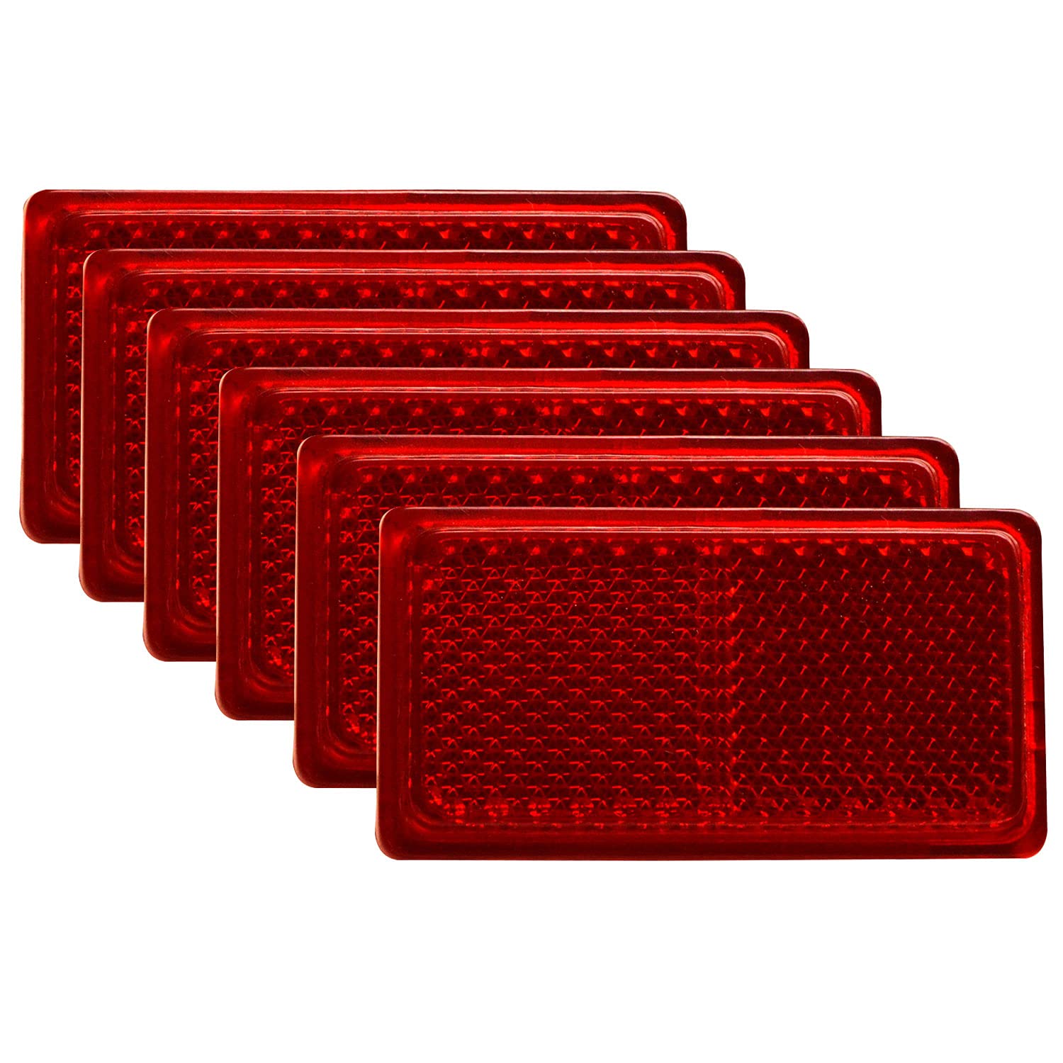Red Small Rectangular Safety Reflector Self Adhesive Suitable for Car Bike Truck Universal Applications (6)-image-31