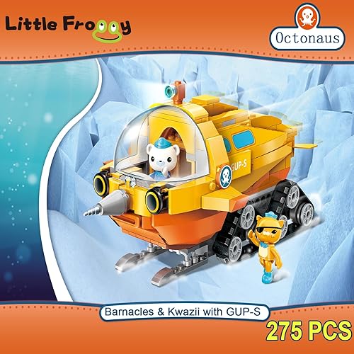 Miniatura 2 de LITTLE FROGGY Juguetes de bloques de construcción The Octonauts GUP-S Vehículo y figura, juego creativo compatible con ladrillos Lego, regalo ideal