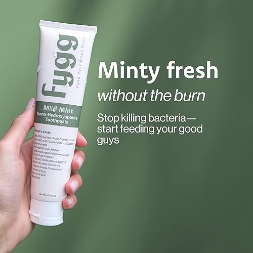 Miniatura 4 de Fygg Pasta de dientes sin flúor, nanohidroxiapatita (Menta suave) Recomendado por dentistas para remineralizar, blanquear y dientes sensibles