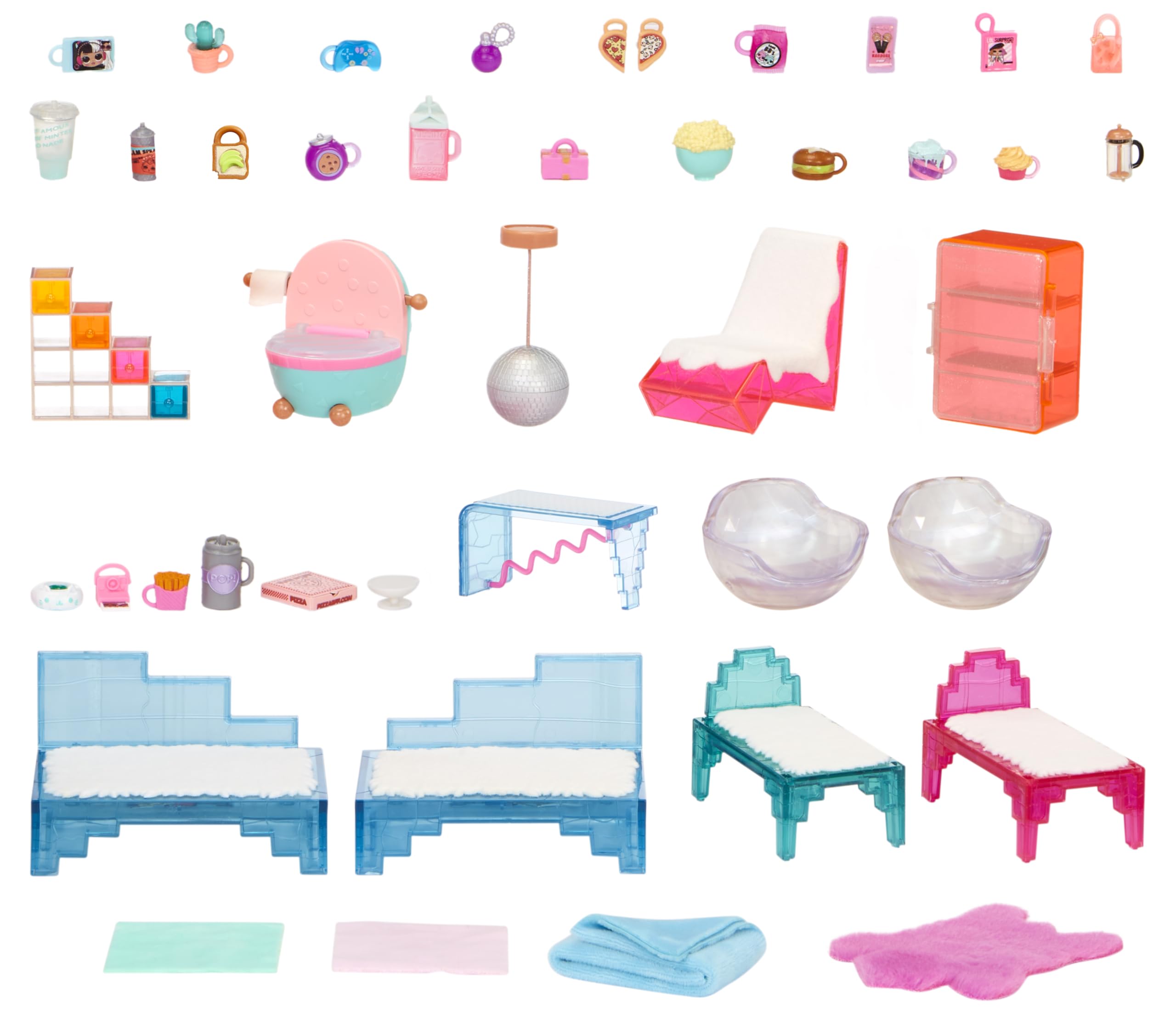 L.O.L. Surprise! OMG Winter Cottage Ensemble de Jeu - + de 45 Surprises - Maison de Poupée avec Téléski, Chambre, Salle de Bain, Salon, Cuisine, Meubles Transformables - Enfants de 4 Ans et Plus