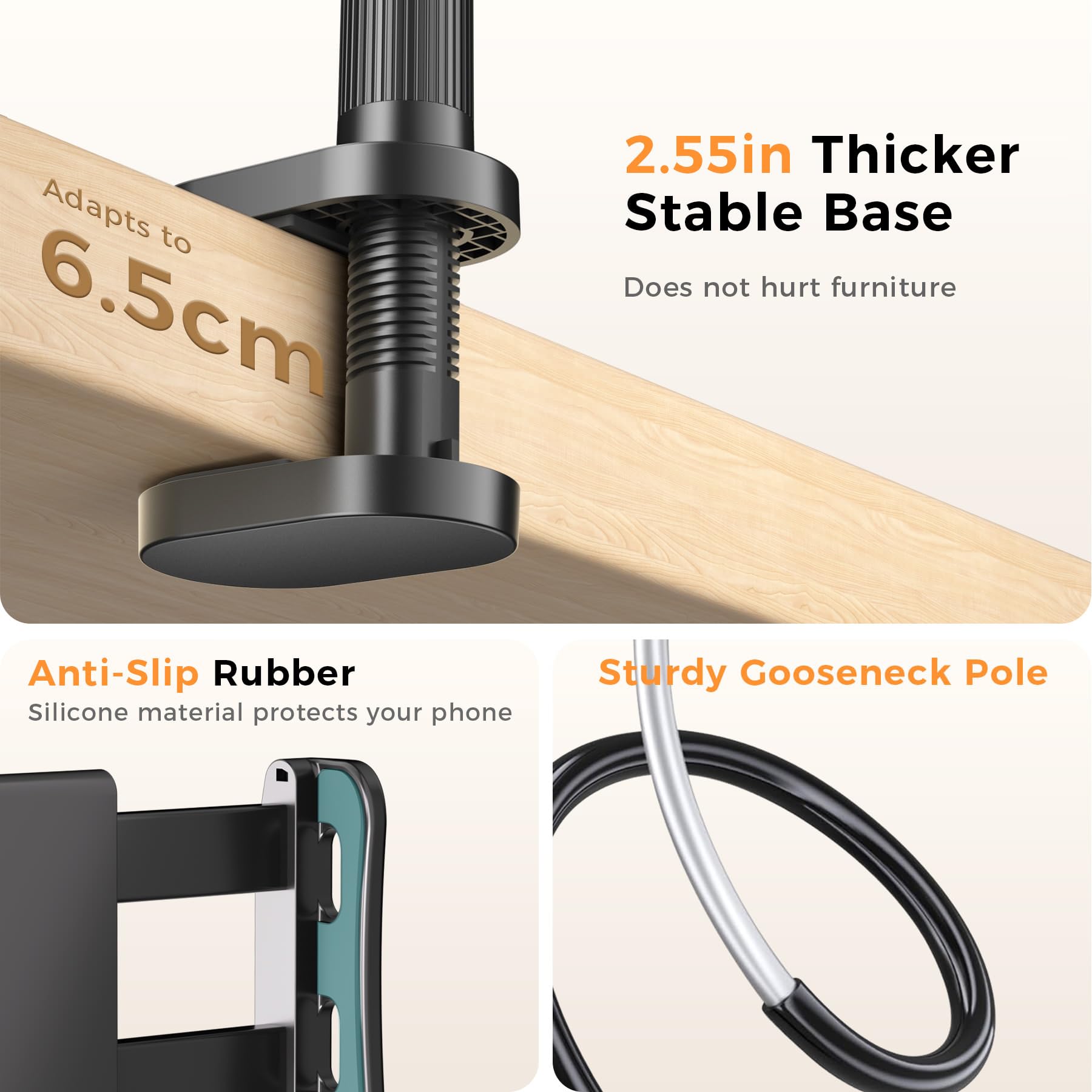 Locthal Supporto per Kindle con anello per girare pagine, supporto per tablet per leggere a letto con telecomando clicker scorrevole, supporto per eReader compatibile con Fire iPad iPhone