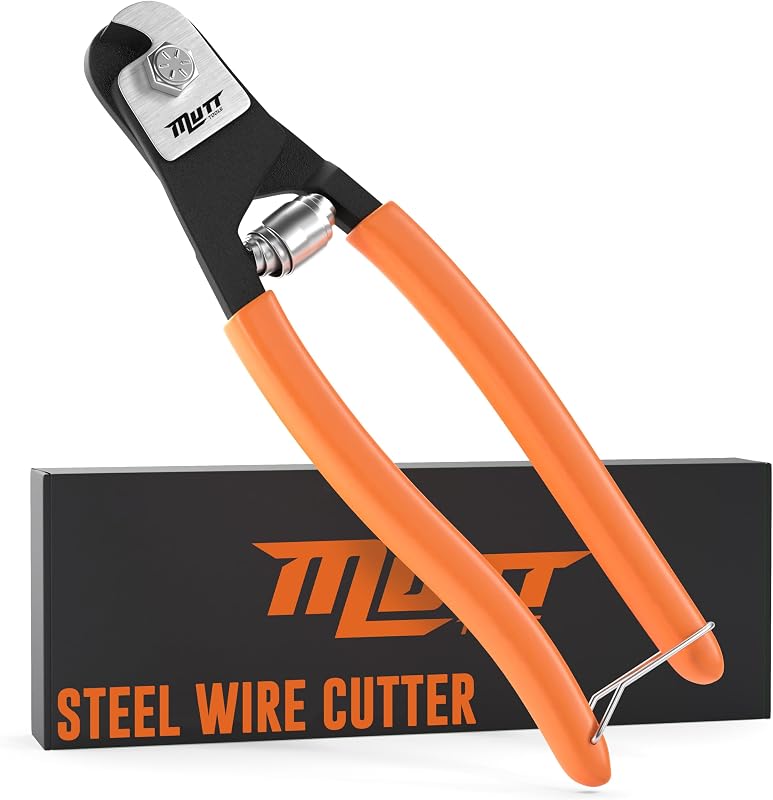 Mutt Tools Wire Rope Cutter Heavy Duty Steel Cable Up to 5/32 Inch | Wire Rope, 5/32 Inch, CRV Steel, Spring Loaded, Bicycle Cable