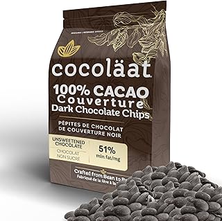 Cocoläat 100% Dark Chocolate Chips | Unsweetened Chocolate | 100% Cocoa ...