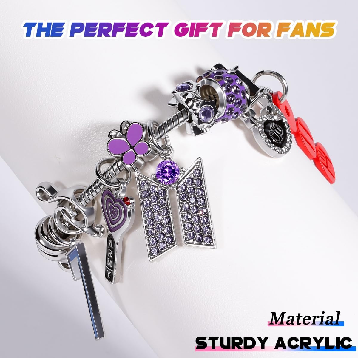 AICase for Army Bracelets Arirang Merch Gifts Toys Stuff Inspired Bracelets | Adjustable Lobster Clasp Chain KPop Outfit Cosplay Costume Merchandise Shirt Stickers Jewelry Gifts for Fans Birthday