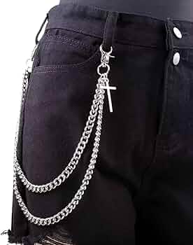 SIIN Catene Per Jeans, Biker Punk Stile Cranio Catene Per Jeans - Foto 9