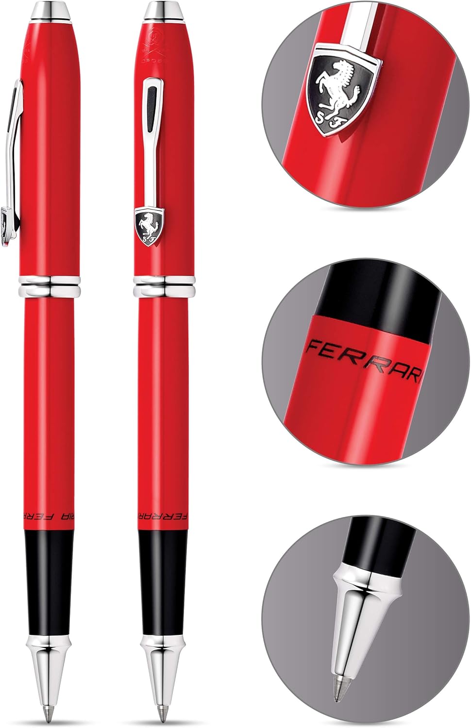 Cross Townsend Collection for Scuderia Ferrari - Glossy Rosso Corsa Red Lacquer Rollerball Pen