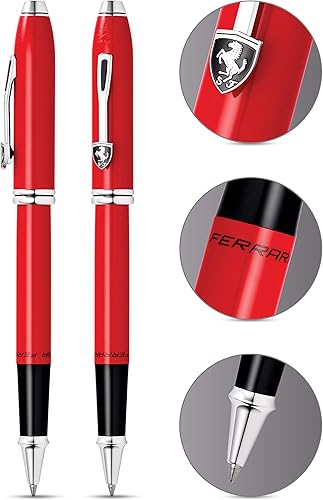 Miniatura 2 de Cross Townsend Lustrous - Bolígrafo de punta redonda, color cromado, Ferrari - Rosso Corsa Rojo