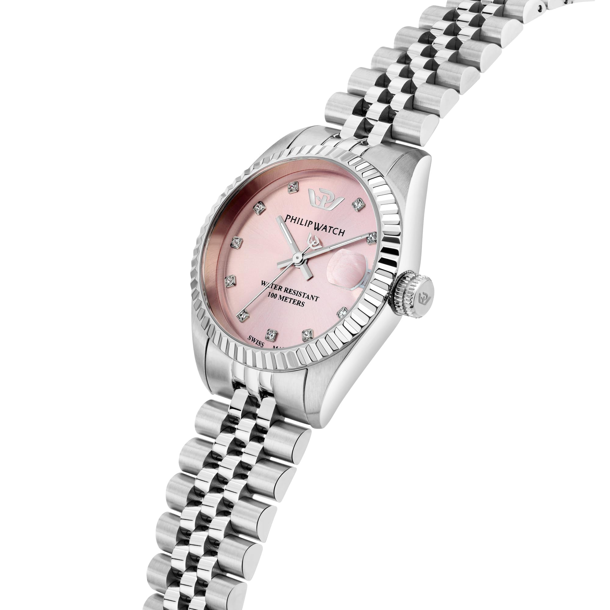 Philip Watch Caribe Urban Orologio Donna Diamonds, Tempo, Data, Analogico CT 0,05 GH - SI3 - R8253597639