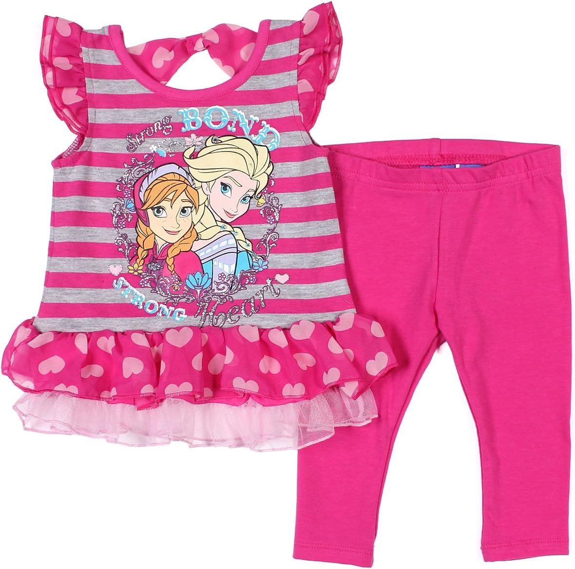 Disney Frozen Little Girls' Strong Bond Strong Heart 2 Piece Set (12M)