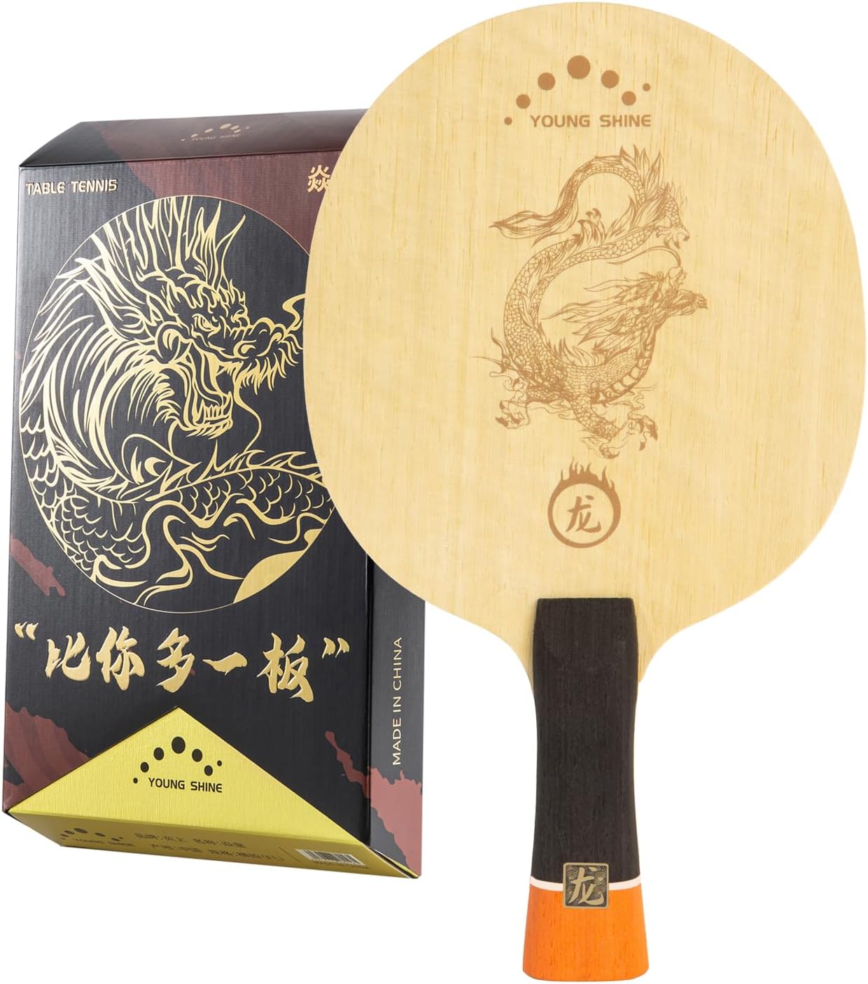 Professional Ping Pong Paddle,Built-in arylate Carbon Table Tennis Racket,Competition Grade Professional Ping Pong Blue Sponge Rubber,for Intermediater and Advanced Players.(yanlong)