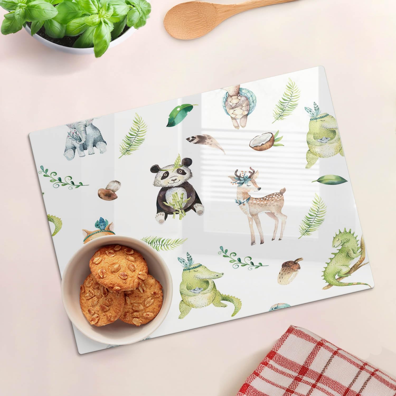 Piastra di protezione e coperchio in vetro 40x30 cm Vivaio di animali