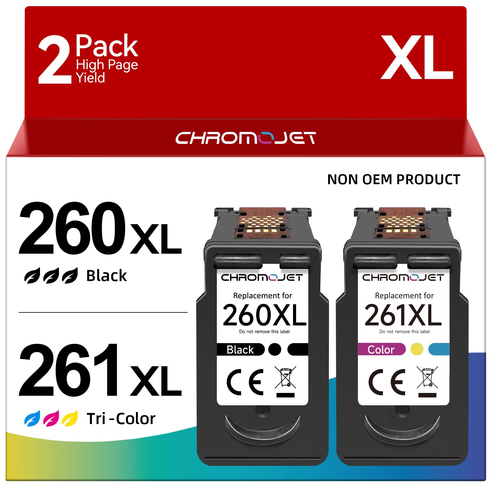 260 and 261 Ink Cartridges Replacement for Canon 260XL and 261XL Ink Cartridges Compatible for Canon TS6420a Ink Cartridges fit for TR7020a TR7020 TR7022a TR7022 TS6420a TS6420 TS6400 TS5320 (2 Pack)