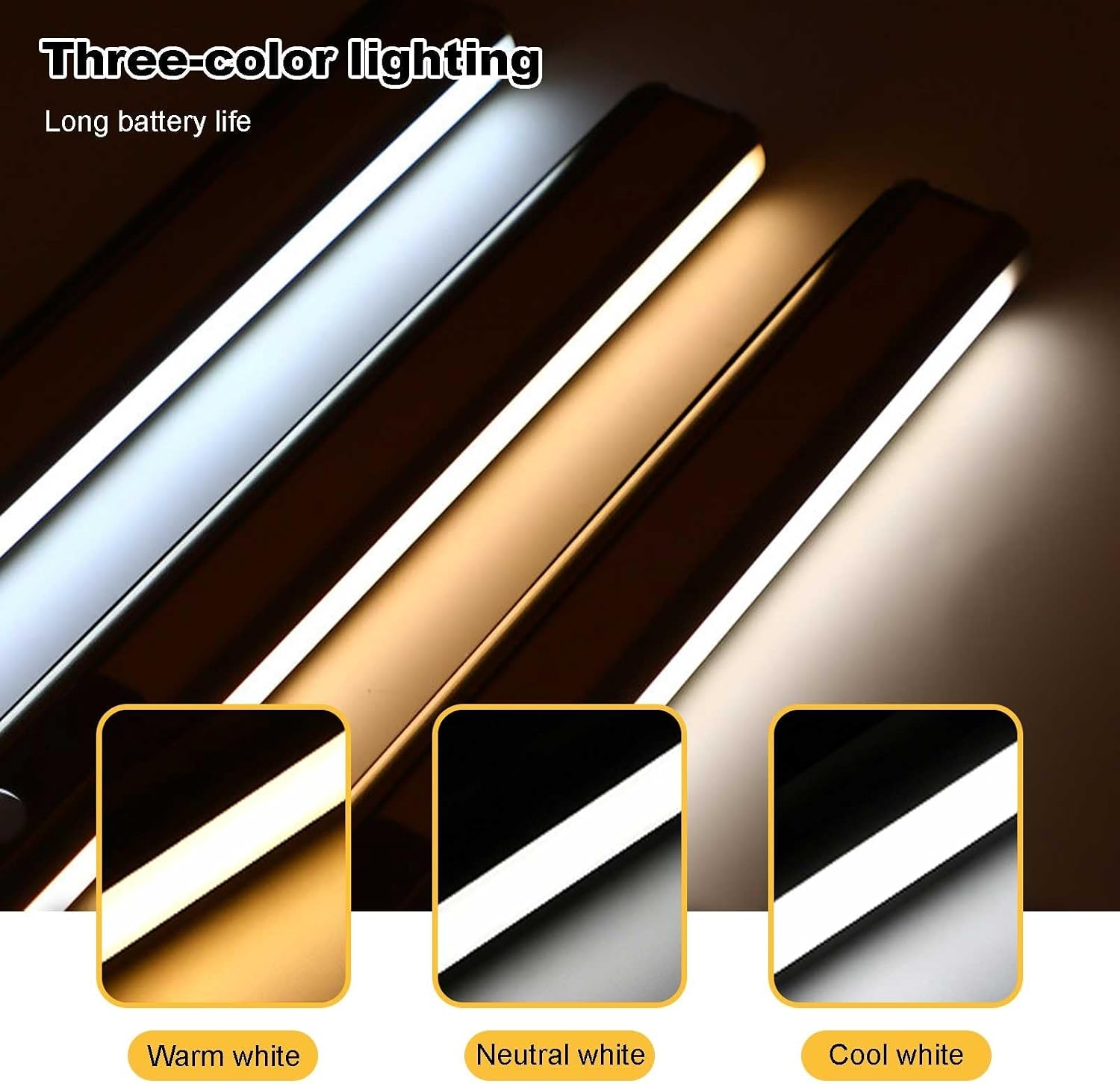 LED Lighted Closet Rod 40-150cm, Metal Organizer Rail with Built-in Lithium Battery, 75kg Capacity, Ideal for Clothing and Accessory Storage, Perfect for Closet Organization. image 5