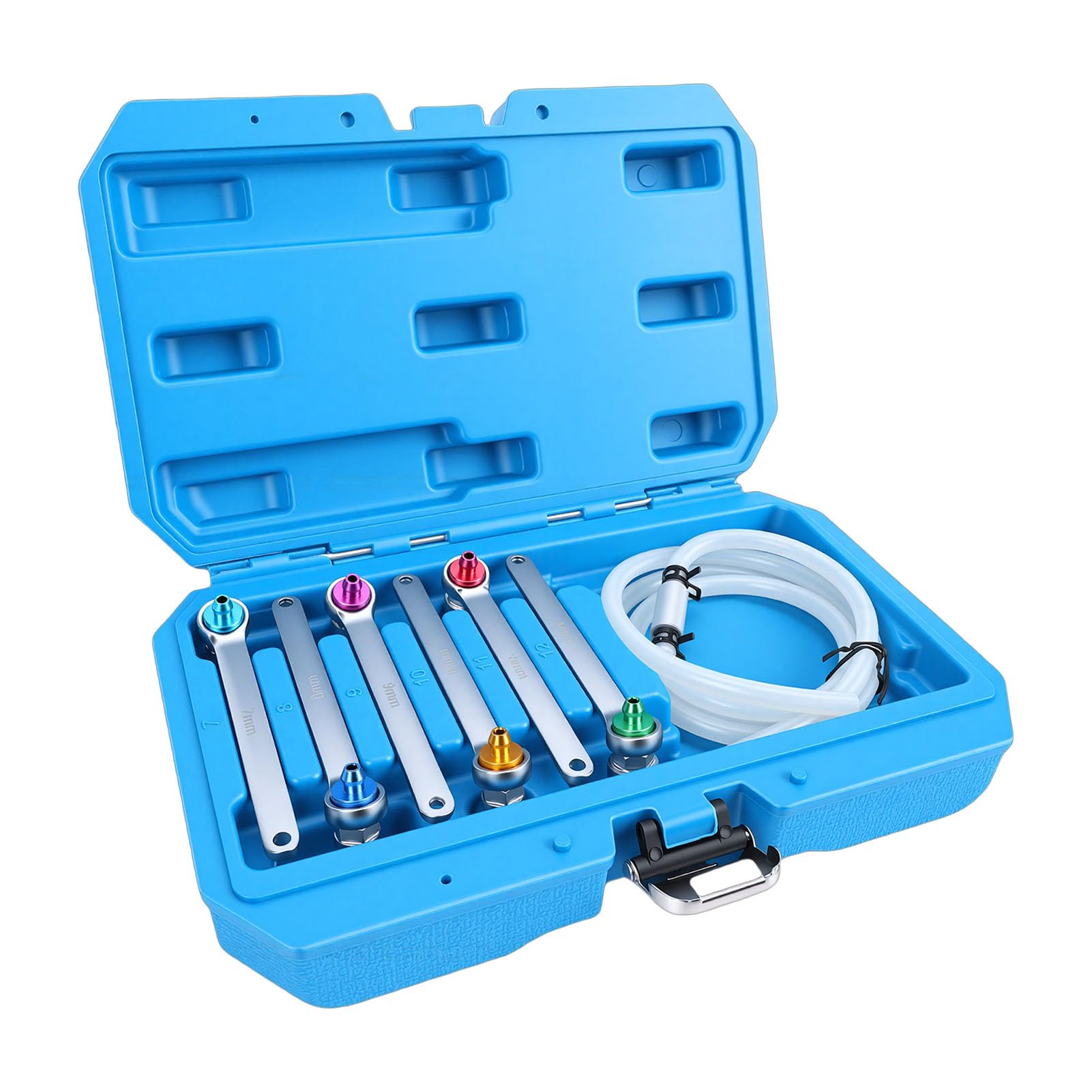 Set di Chiavi per Spurgo Freni da 7 Pezzi, Acciaio al Cromo Vanadio, Design Ergonomico, Perfetto per la Manutenzione dell'auto Fai da Te e la Meccanica Professionale
