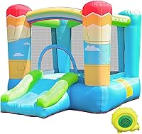 Vista 24 de Doctor Dolphin Castillo inflable de salto con túneles para niños pequeños de 3 a 8 años