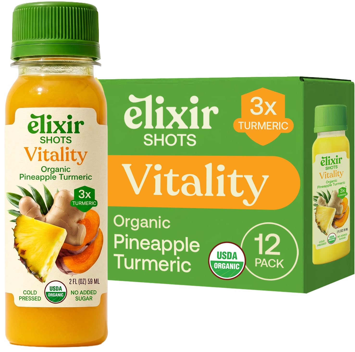 Amazon.com : Elixir Shots, Vitality Cold-Pressed Shot with 100